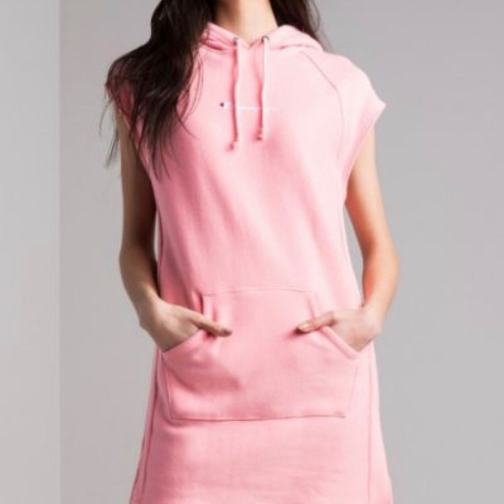 Champion pink hoodie dress XS